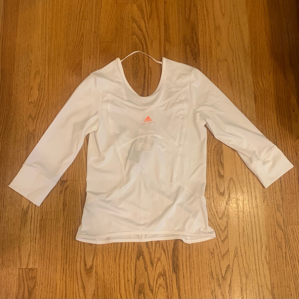 Stella McCarthy Barricade 3/4 sleeve mesh white tennis  top NWT